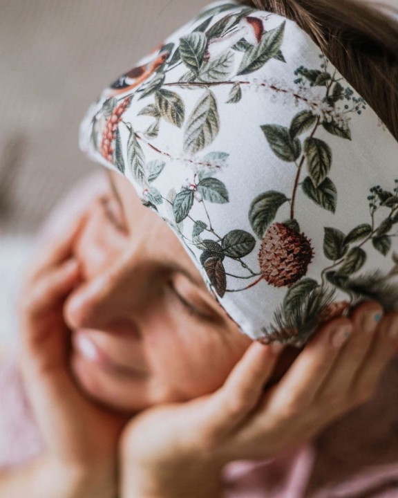 opaska obciążeniowa na oczy/czoło ból głowy leśne ptaki