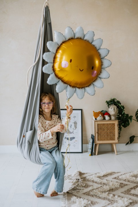 kokon huśtawka sensoryczna jasny szary