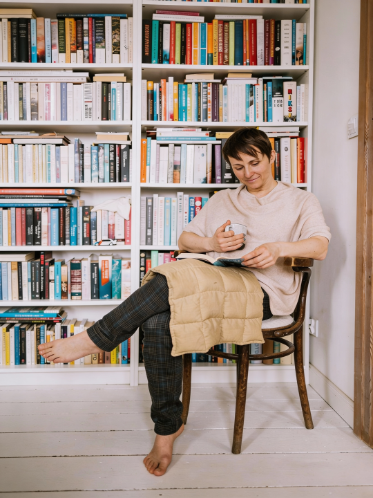 poduszka obciążeniowa naturalna lniana ADHD