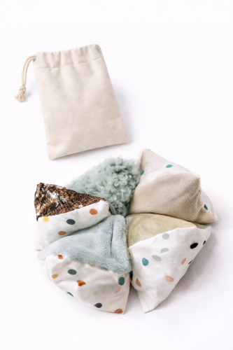 Woreczki do domowej terapii SI / motoryki małej / wzór kropeczki